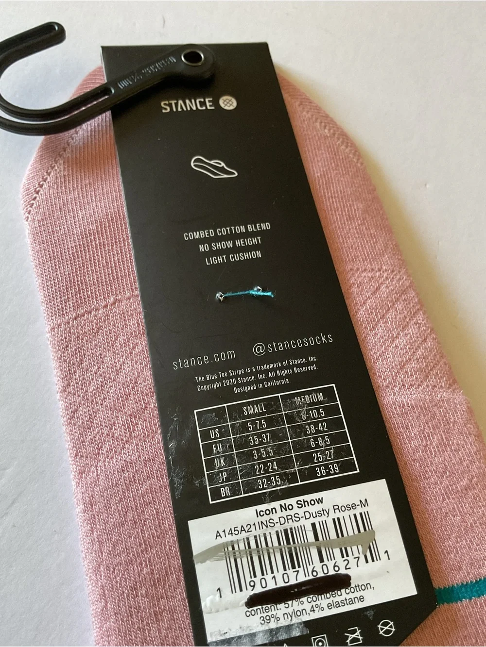 STANCE CASUAL WOMENS COTTON ICON NO SHOW SOCKS DUSTY ROSE PINK SIZE MEDIUM NWT